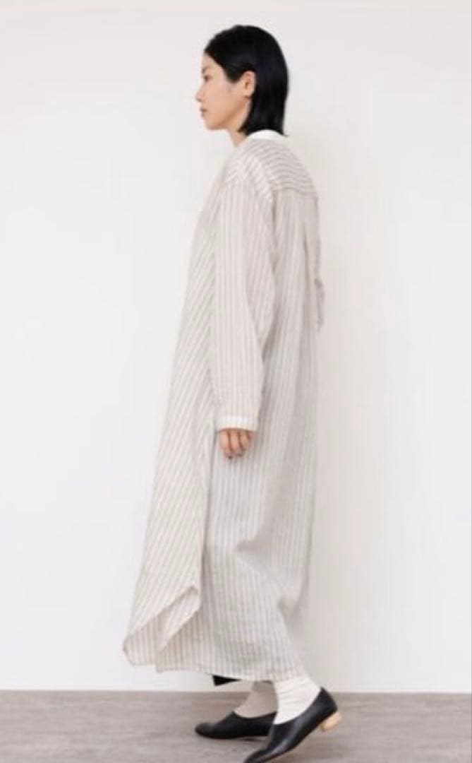 長袖ワンピース ストライプ