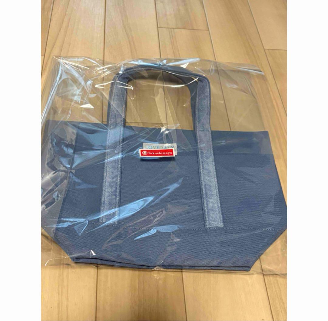 新品 FEILER オールドテディ ワッペントートバッグ(ライトブルー