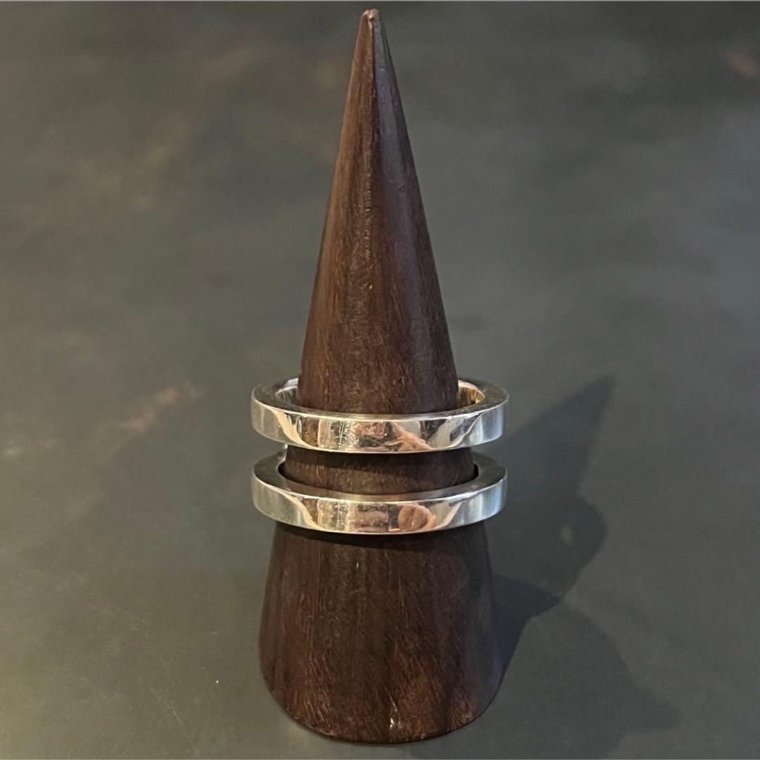 SILVER925 BIG TWO LINE GAP RING/シルバー/リング