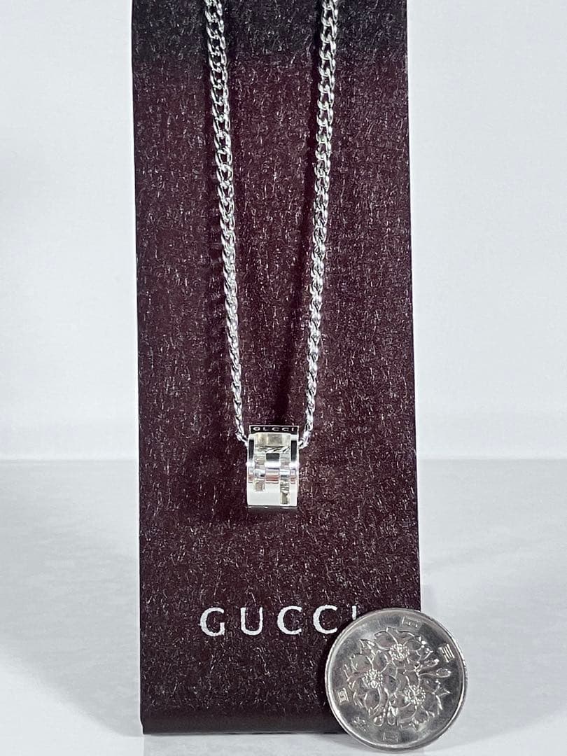 【超美品】GUCCI ネックレス トップ+社外喜平チェーン 925 男女兼用 【超美品】GUCCI ネックレス トップ+社外喜平チェーン 925 男女兼用