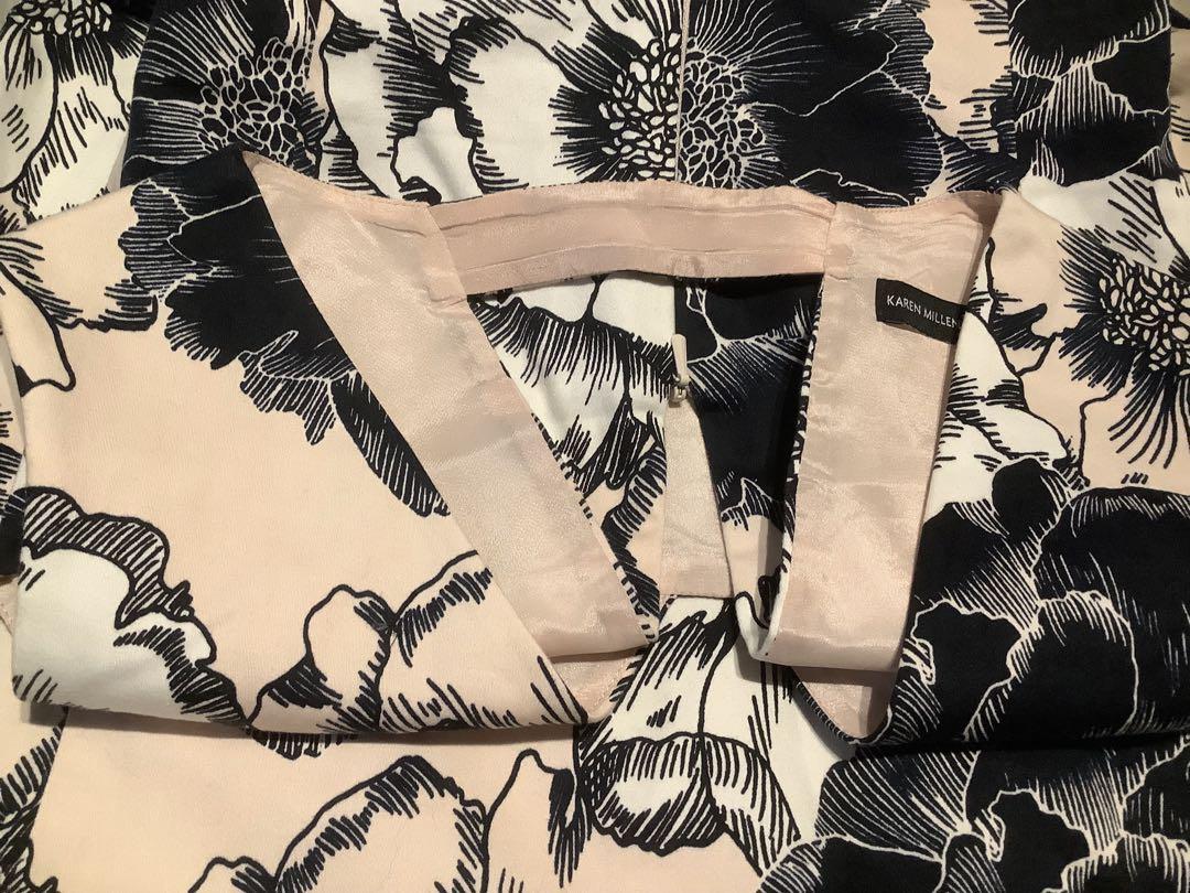 KAREN MILLEN フラワープリント ワンピース 美品 英国人気ブランド