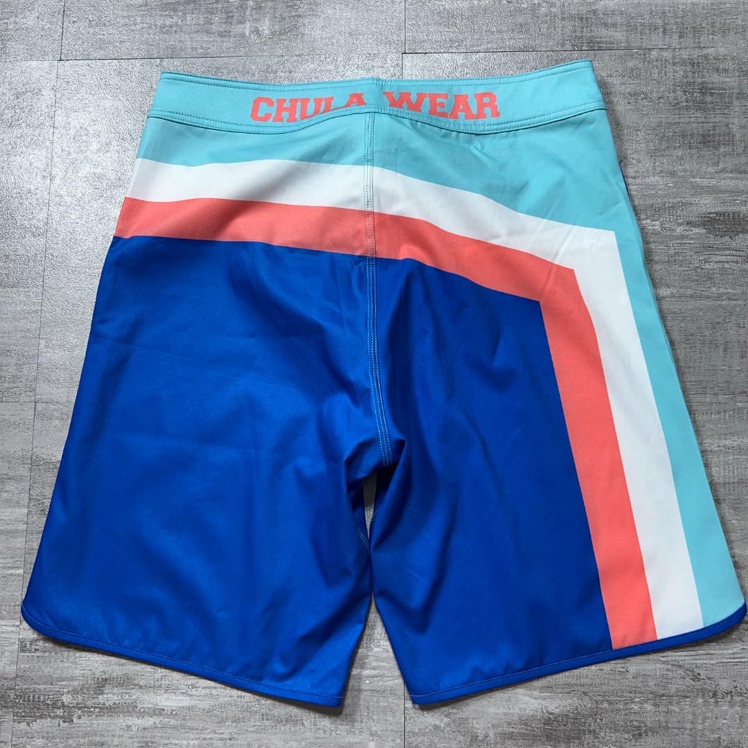 美品 CHULA WEAR フィジークサーフパンツ サイズ28 水色チュラウェア