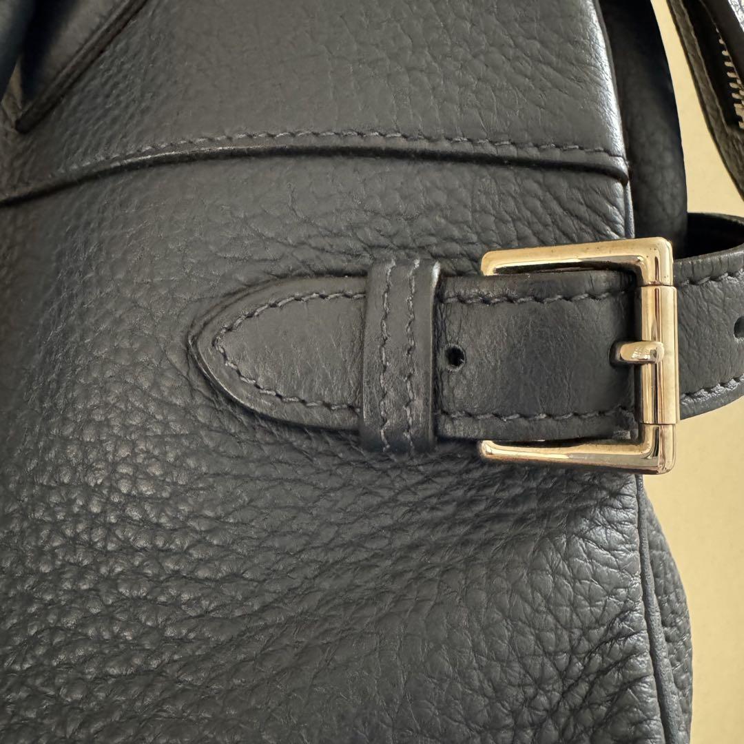 【極美品】HERMES アトラス ３５ ネイビー A4収納可 ビジネスにも