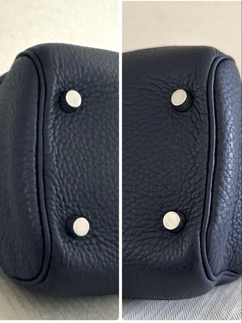 【極美品】HERMES アトラス ３５ ネイビー A4収納可 ビジネスにも