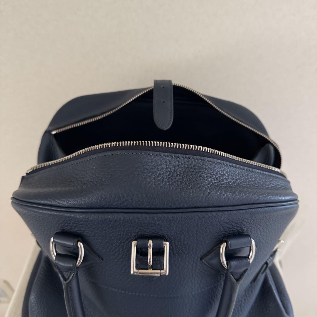 【極美品】HERMES アトラス ３５ ネイビー A4収納可 ビジネスにも