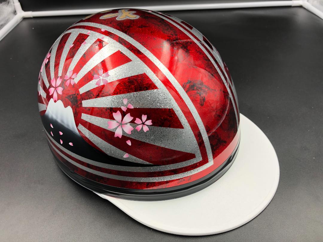 コルク半　カスタム　富士日章　3つボタン　レッドラップラメ　桜高級クリヤ送料無料