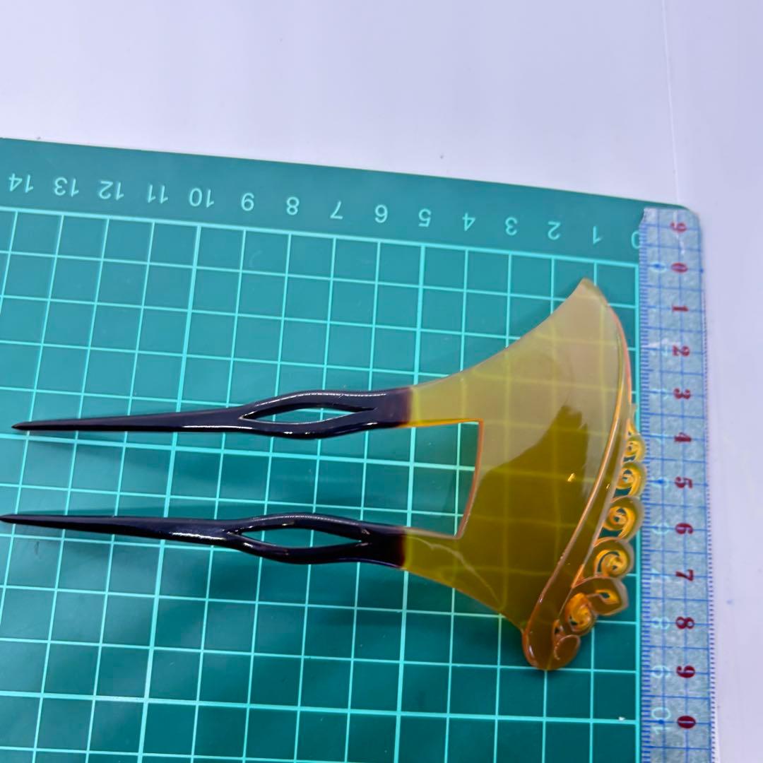 桐090203 結婚式　本鼈甲　半白甲　螺旋　唐草　アラベスク　バチ型　かんざし