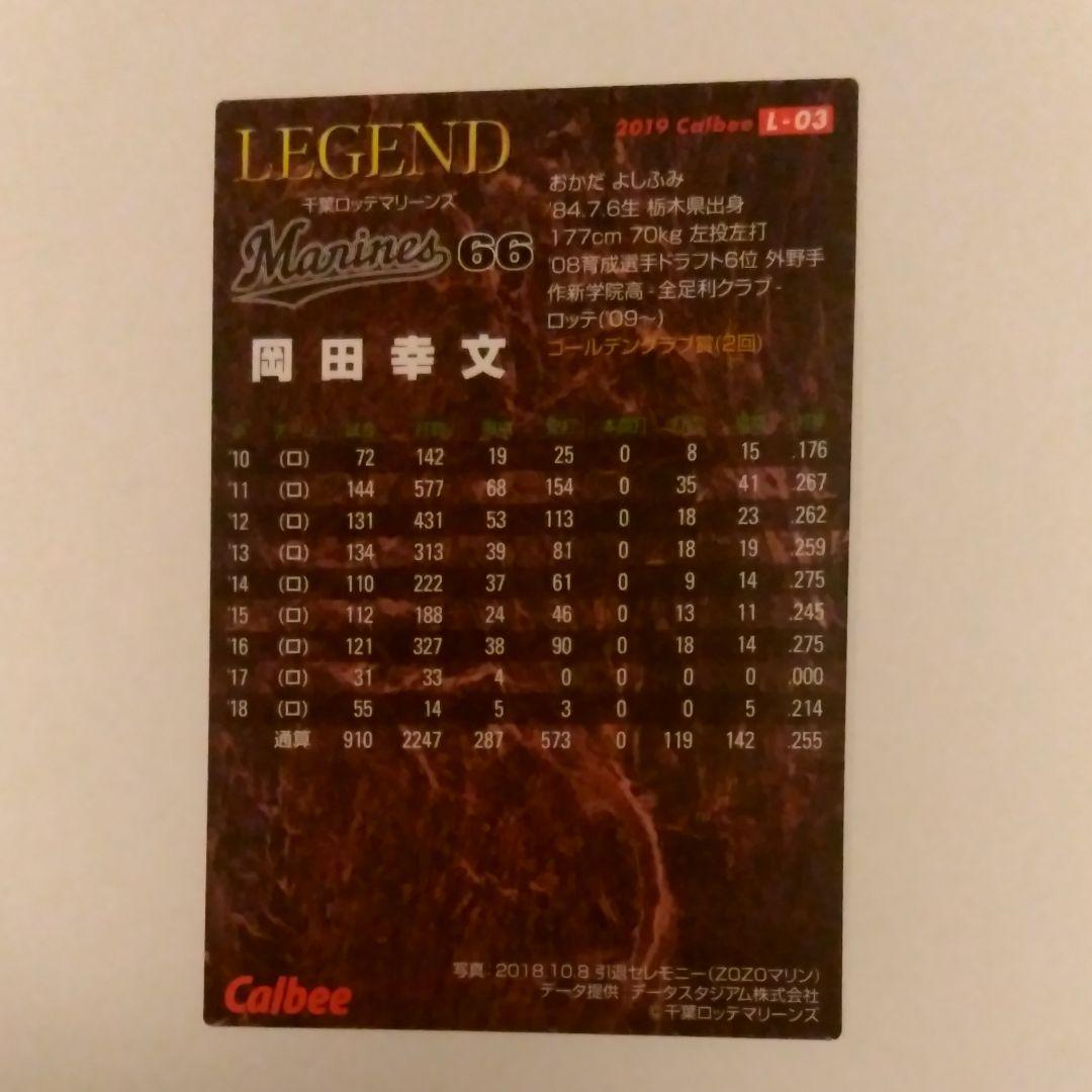 千葉ロッテマリーンズ 岡田 幸文 レジェンドカード メルカリ