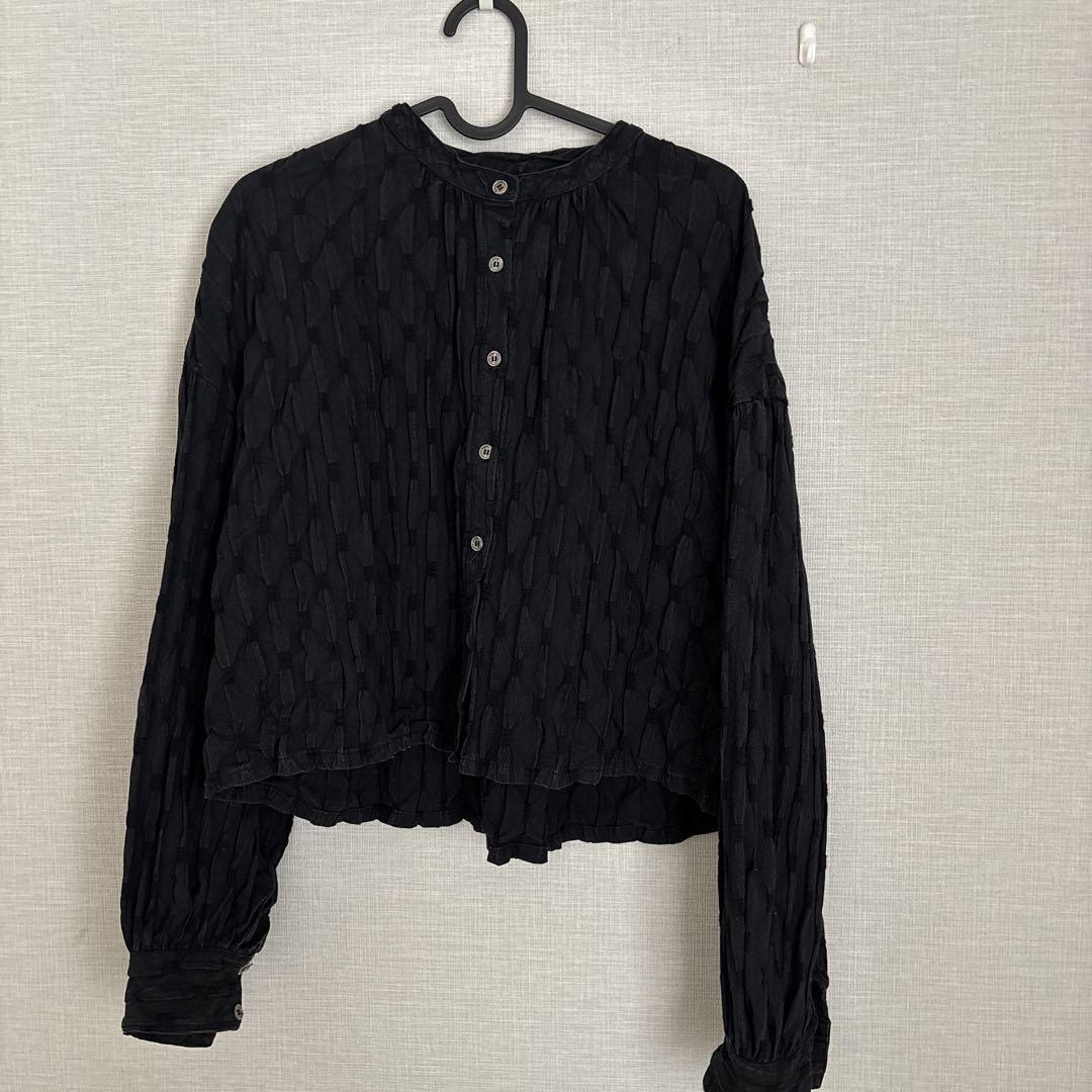 「#期間限定」のおすすめ人気ランキング ooju オージュ野尻美穂ブラウスwavey woven blouse ブラック シャツ/ブラウス(長袖/七分)