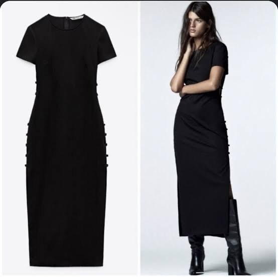 ZARA アシンメトリーカットアウトミディドレス 5029/131 スペイン発送 ZARA カットアウトアシンメトリーミディドレス