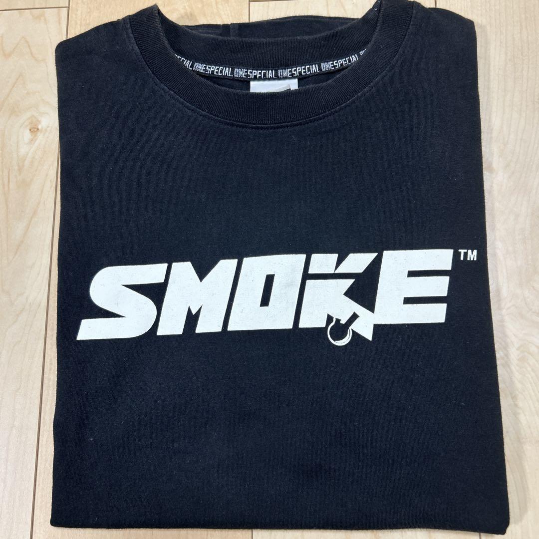 SMOKE ブラック Tシャツ XL ストリート　スケーター　Y2K
