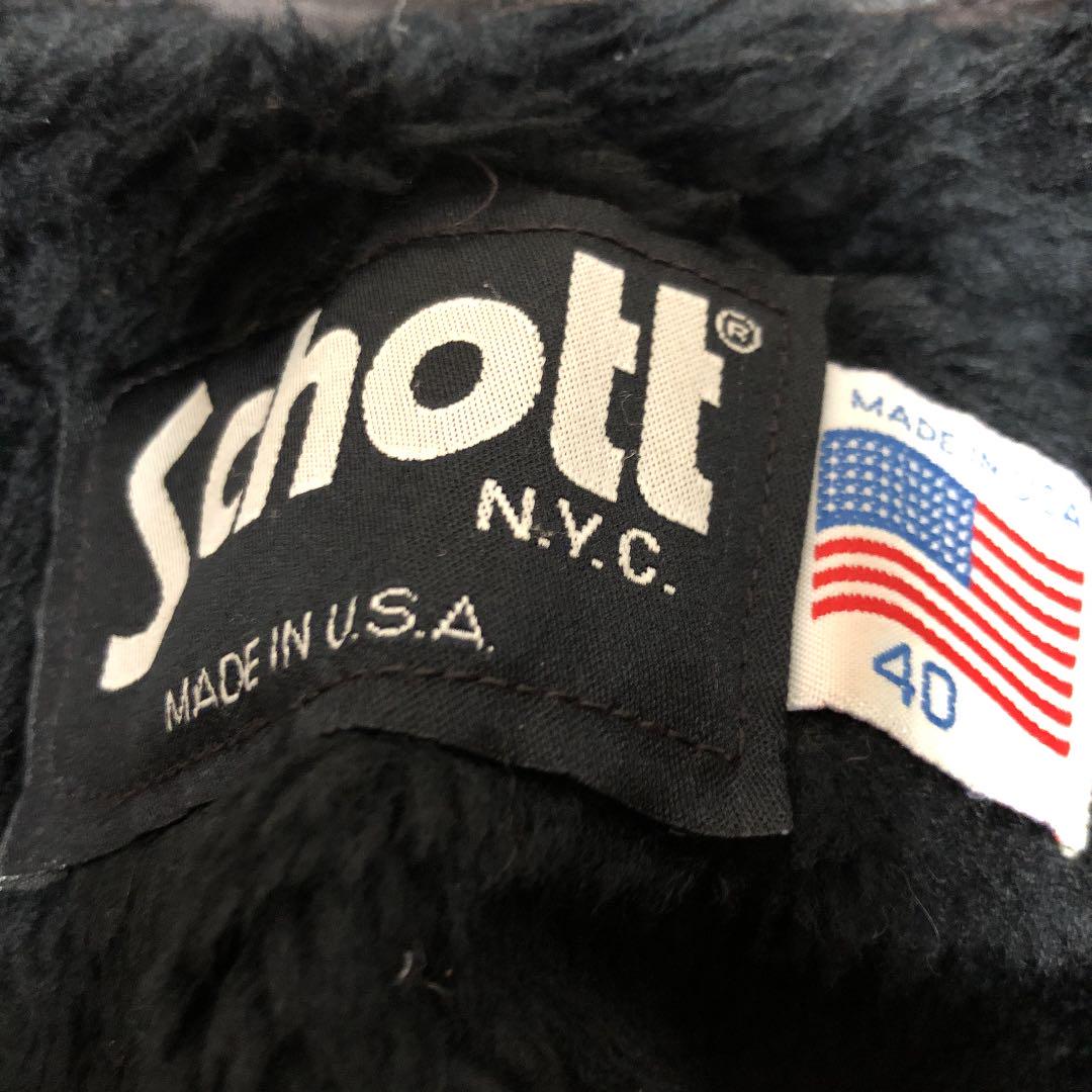 Schott ショット シングルライダース 40 USA製 ボアライナー付