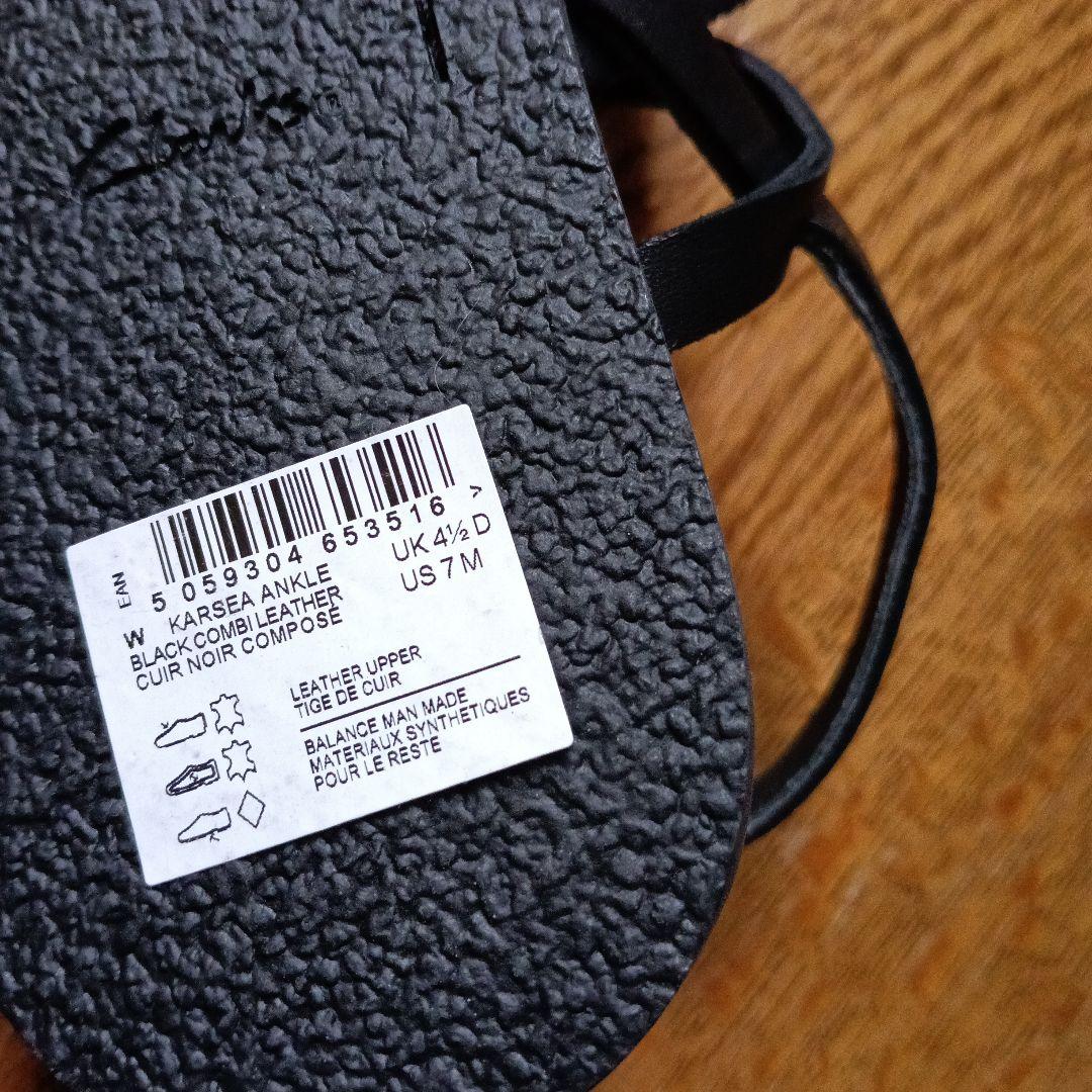 新品クラークスClarksサンダル　23.5cm 黒×シルバー　ペタンコフラット