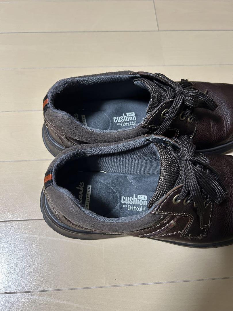 美品】Clarks ブラウン レースアップシューズ25㎝