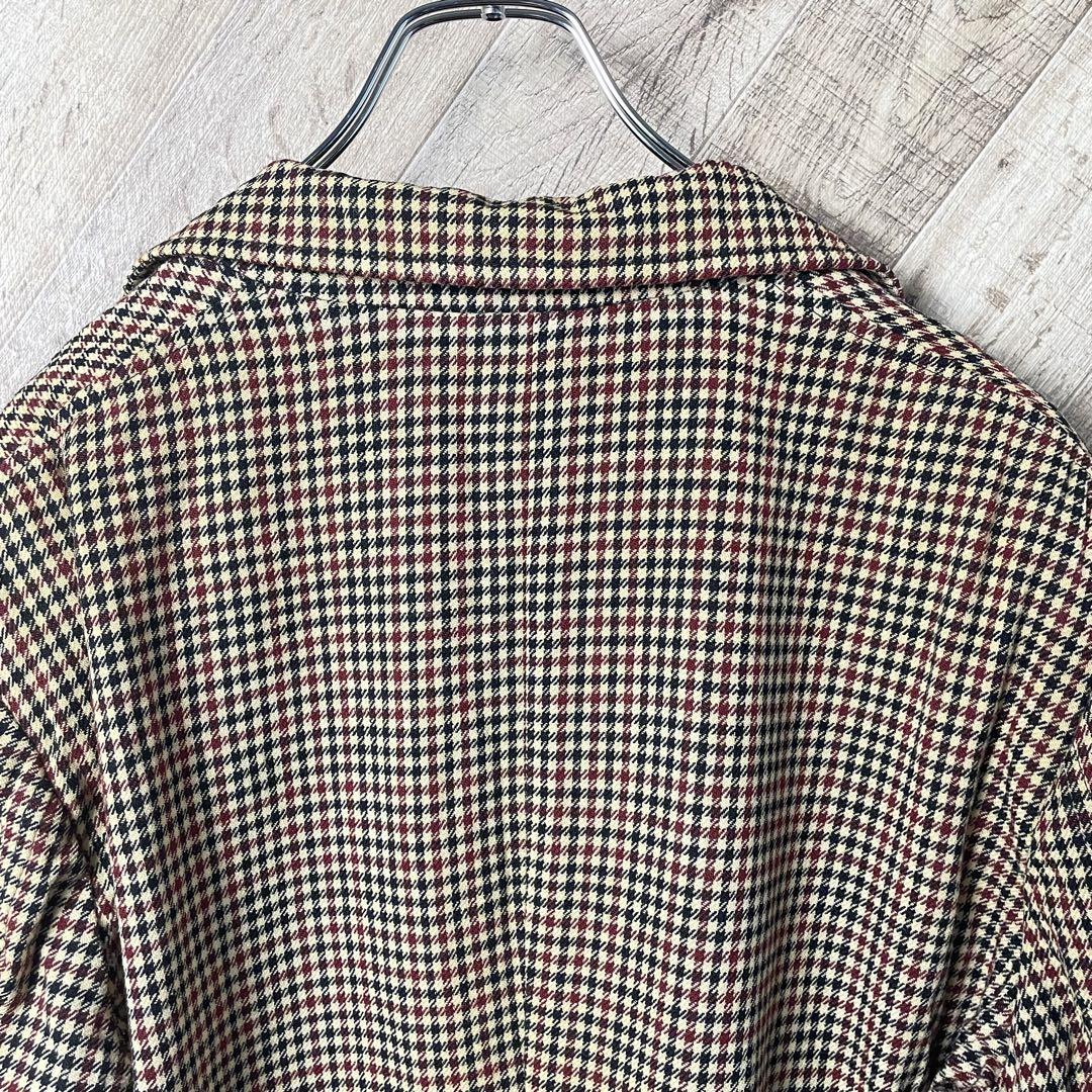 70s PENDLETON 千鳥格子ウール テーラードジャケット ブレザー 古着