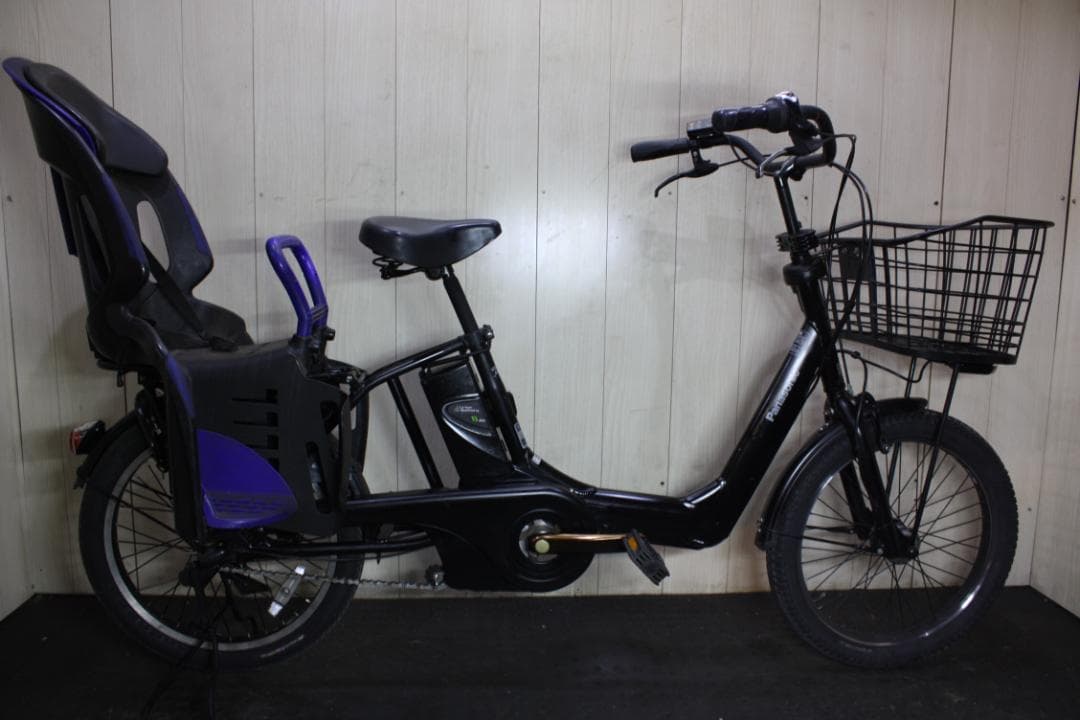 電動アシスト自転車 チャイルドシート付き 黒