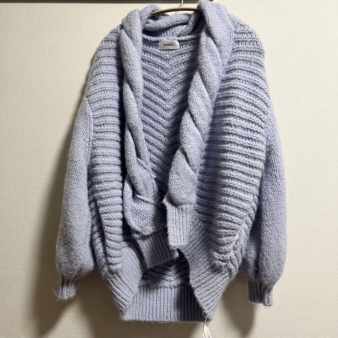 いラインアップ snidel 【限定品】モヘヤケーブルニットカーディガン トップス