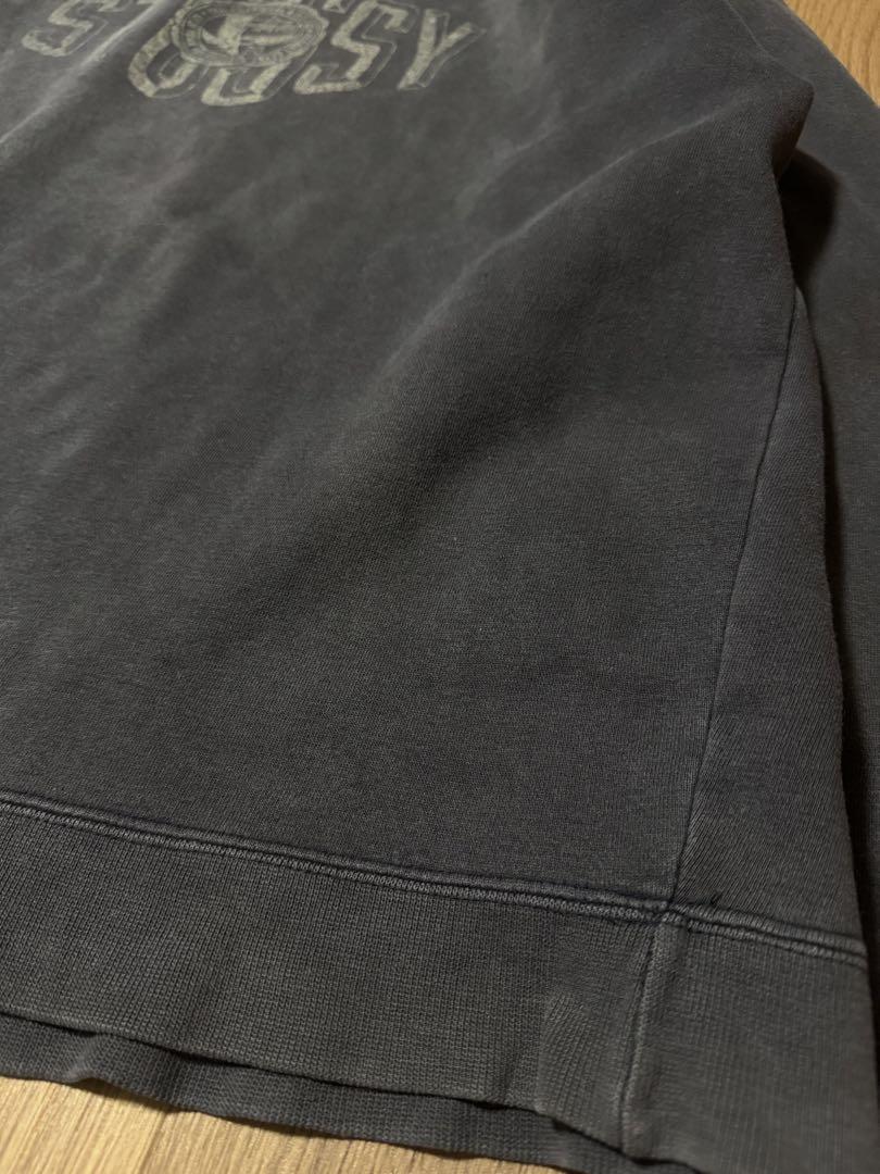 OLD STUSSY 90s フェード ロゴ スウェットシャツ XL グレー