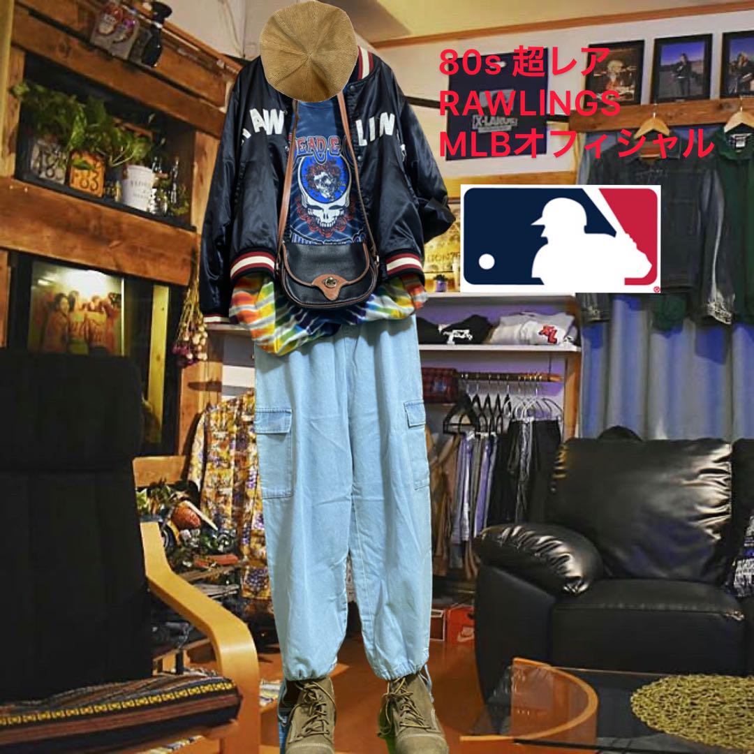 プレミア　80s 超レア　RAWLlNGS MLBオフィシャルリモンタスタジャン