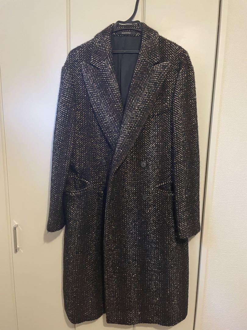 Vintage】ラグランスリーブヘリンボーンコート MADE IN ITALY