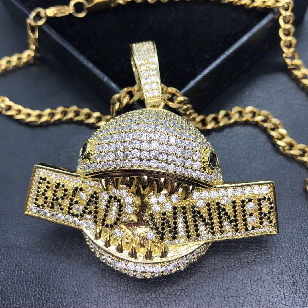 【新品】ビック シャーク サメ 鮫 ジョーンズ ネックレス ゴールド 喜平