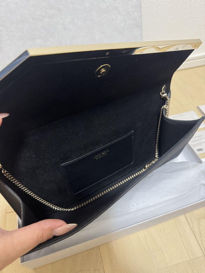 【新品】JIMMY CHOO ブラック クラッチバッグ