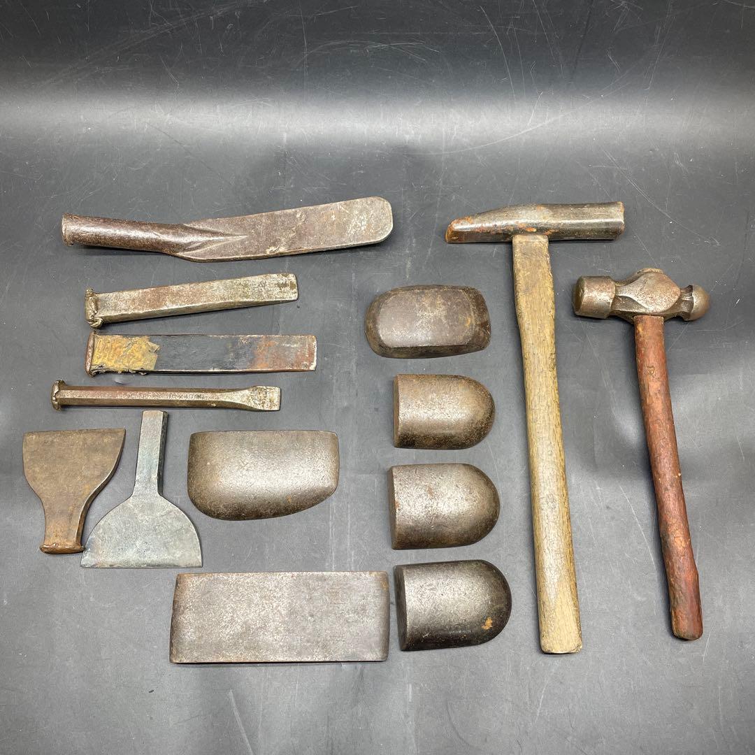 当て盤 板金 ハンマー 当盤 当板 ドリー ドーリー 板金 アンビル傷や汚れあり