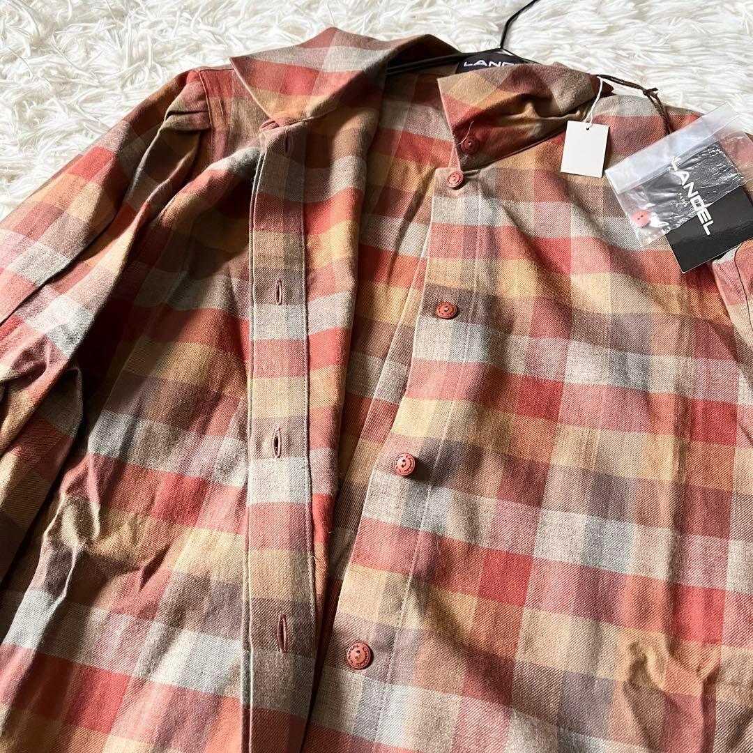 新品 LANCEL ランセル チェックシャツ ワイシャツ 長袖