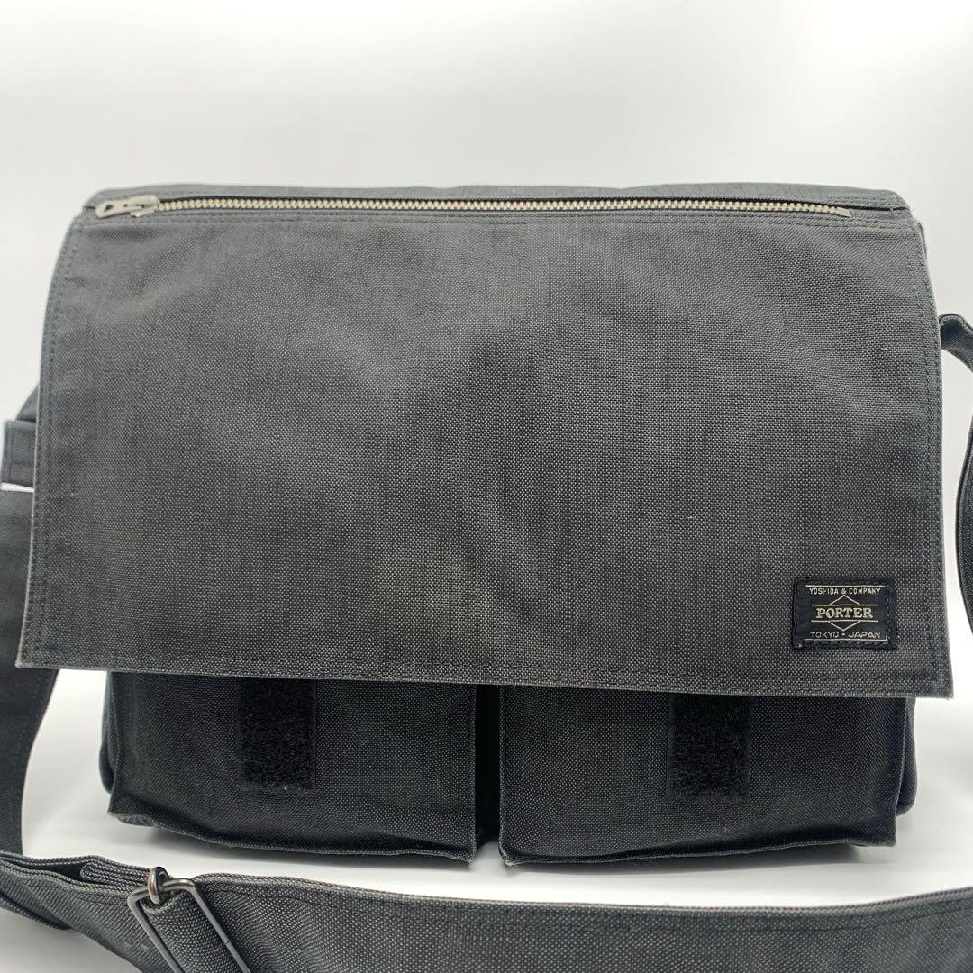 PORTER スモーキー ショルダーバッグ メッセンジャーバッグ グレー