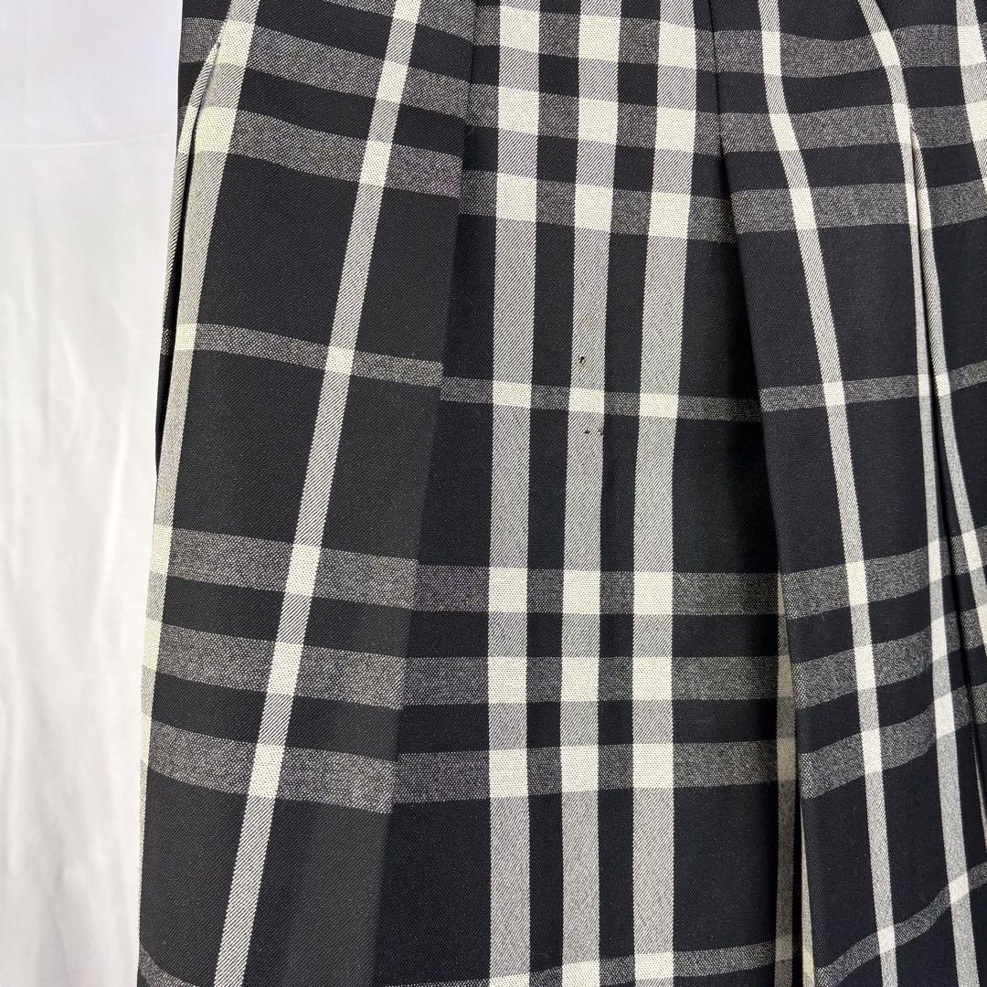 BURBERRY LONDON(バーバリーロンドン) ノヴァチェック ラップ スカート リネン シルク ウール リングスカート 巻きスカート  FXA21-015 40(L程度) ベージュ