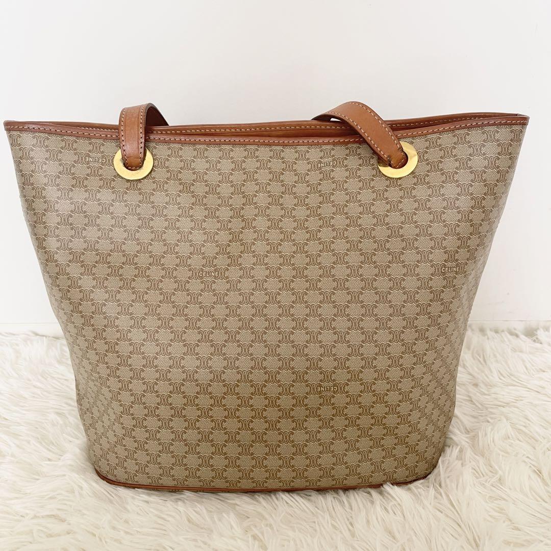 美品】セリーヌ 2way ハンドバッグ ショルダー マカダム トリオンフ
