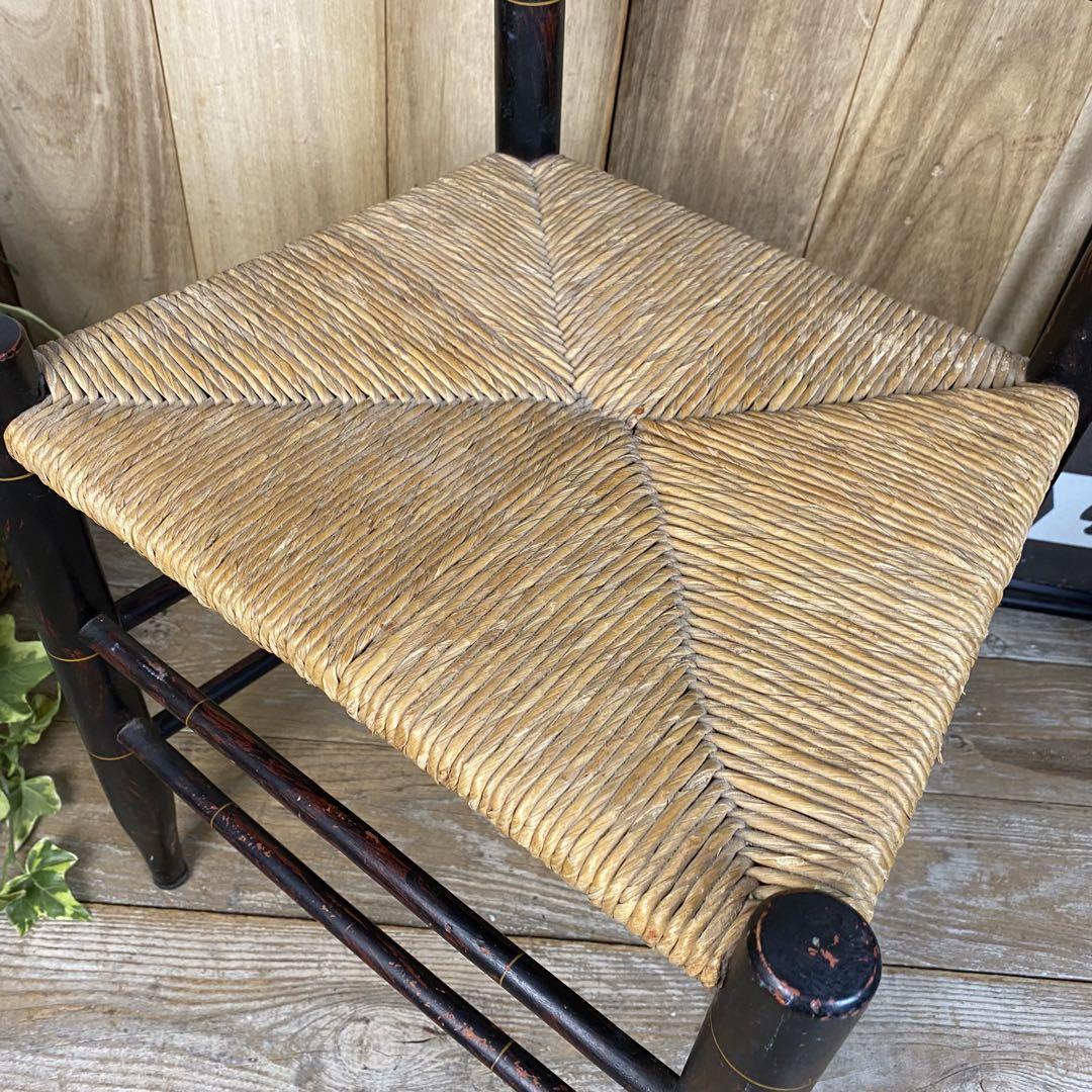 アメリカUSAアンティークビンテージ木製レトロチェア、花台飾り台ディスプレイ台