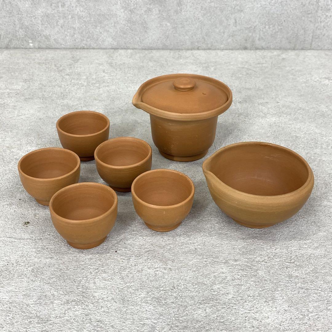 茶器セット 宝瓶 陶庵 三朝焼 朱泥