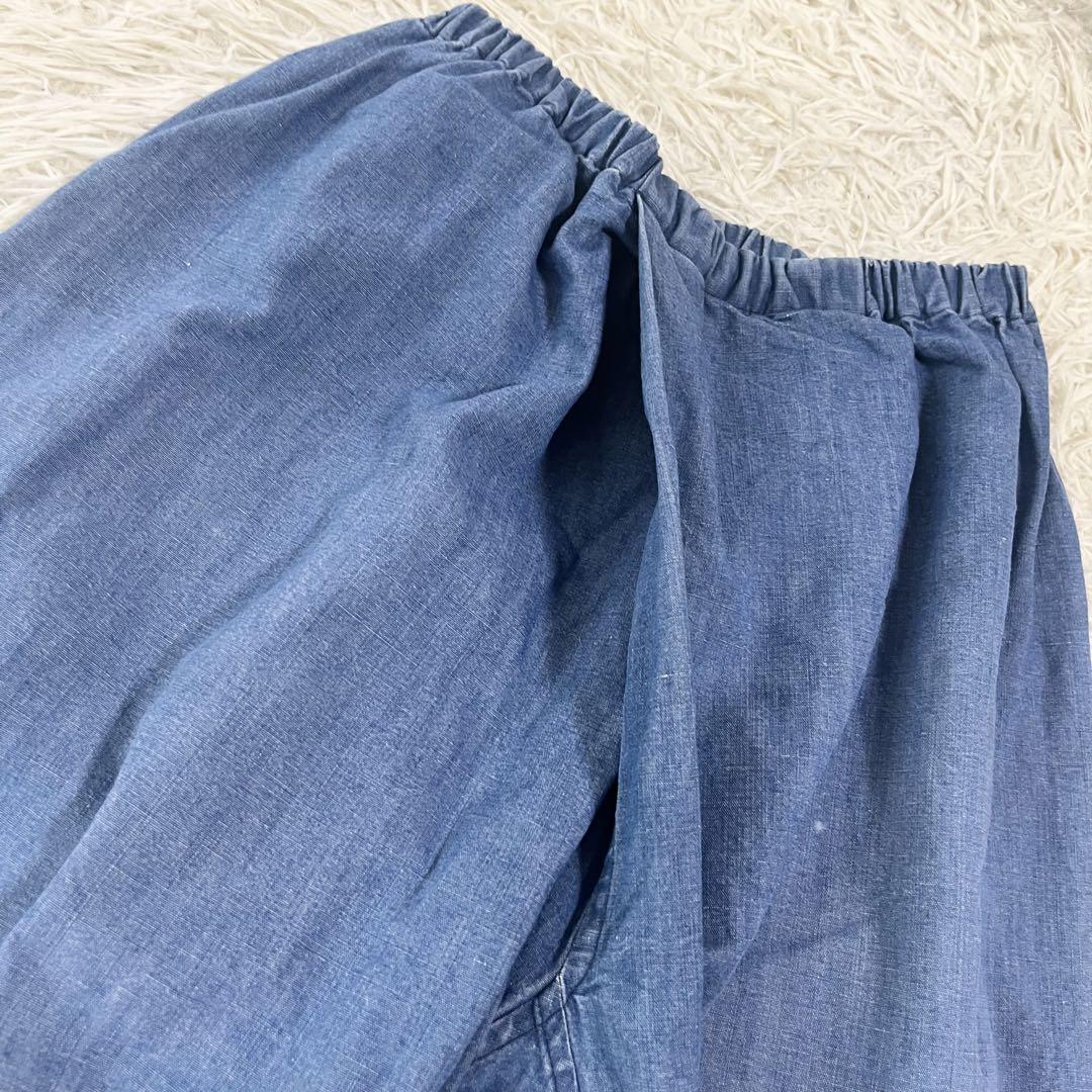 momogusa 百草コットンワイドゴムパンツ