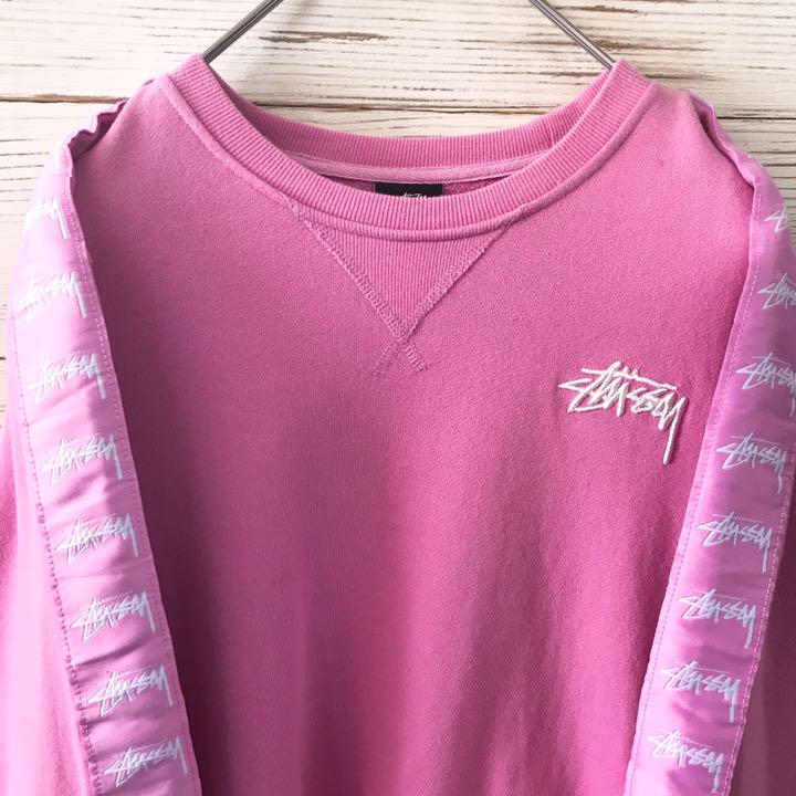 特別オファー ステューシー スウェットパーカー 刺繍ロゴ ピンク 専用 STUSSY - パーカー