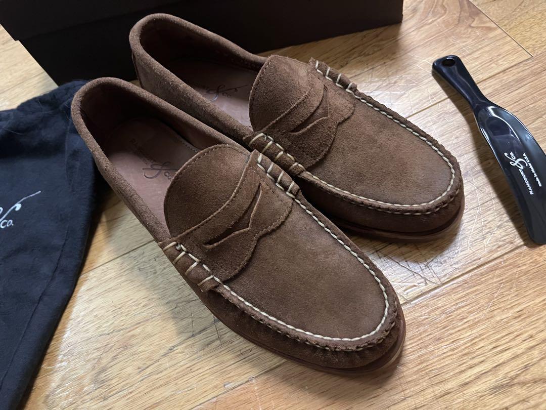 週末価格RANCOURT&Co. ランコートローファー8D ホーウィンスエード