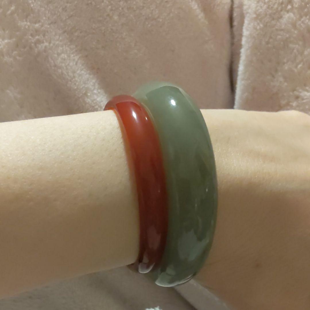 天然石和田玉バングル アクセサリー