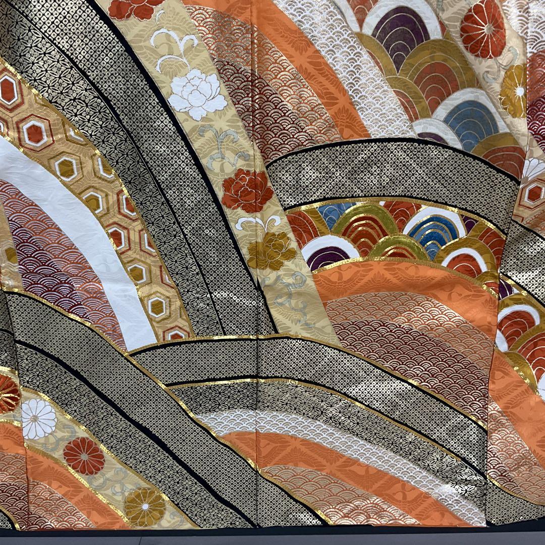 ◎C138正絹 振袖 金駒刺繍 金箔 極美品 着物 - メルカリ
