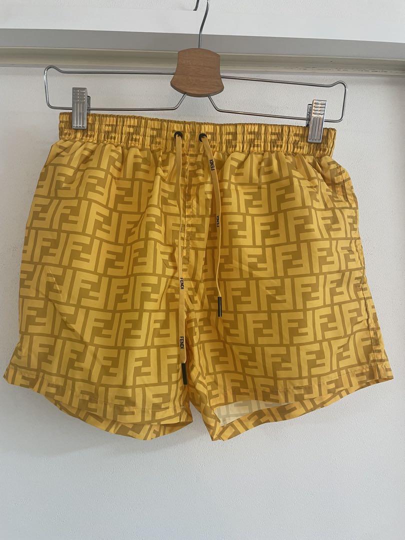 美品★FENDI・フェンディ メンズ ズッカ柄 インナー付 スイムパンツ(46) 美品】FENDI フェンディ ズッカ柄 水着 スイムショーツ メンズ