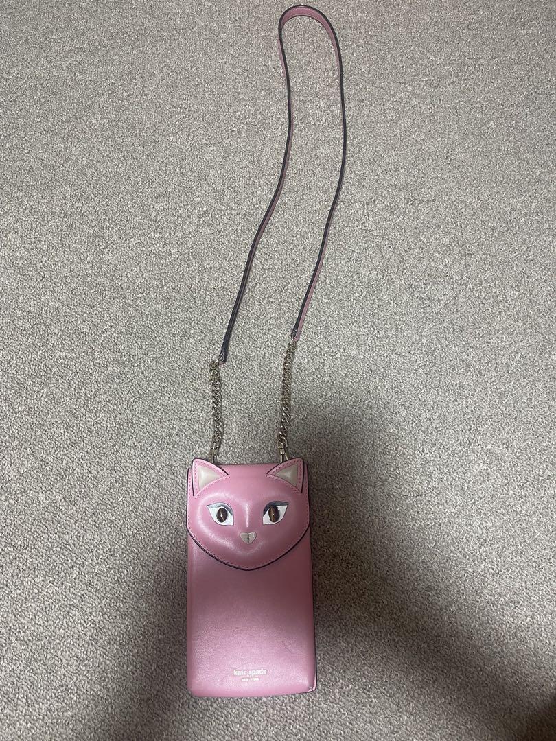 kate spade 猫デザイン スマホショルダーバッグ