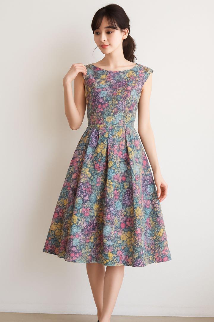 TOCCA花柄ワンピース 130 Mサイズ】TOCCA 花柄 半袖ワンピース - メルカリ
