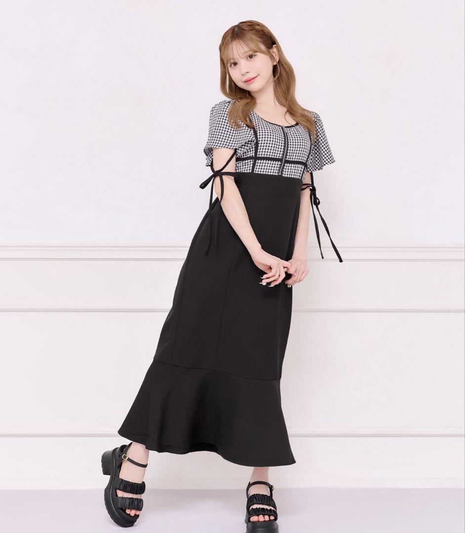 apres jour袖フレアマーメイドワンピース