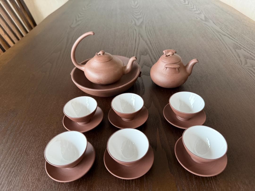 中国茶器 台湾茶器煎茶道具急須39年前物台湾陸羽茶藝茶器お揃いセット常滑焼