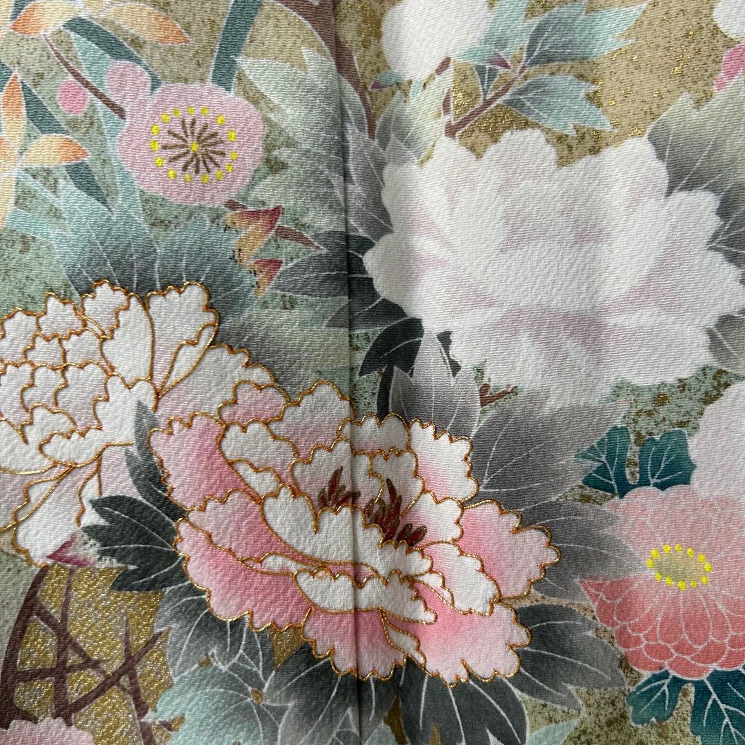 上品な手描き友禅 刺繍 訪問着 花かご柄 着物スキ倶楽部 361 - メルカリ