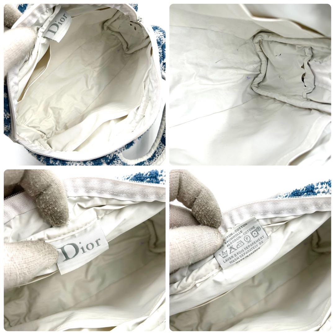 Dior ミニハンドバッグ パイル生地 トロッター ブルー ナンバー2