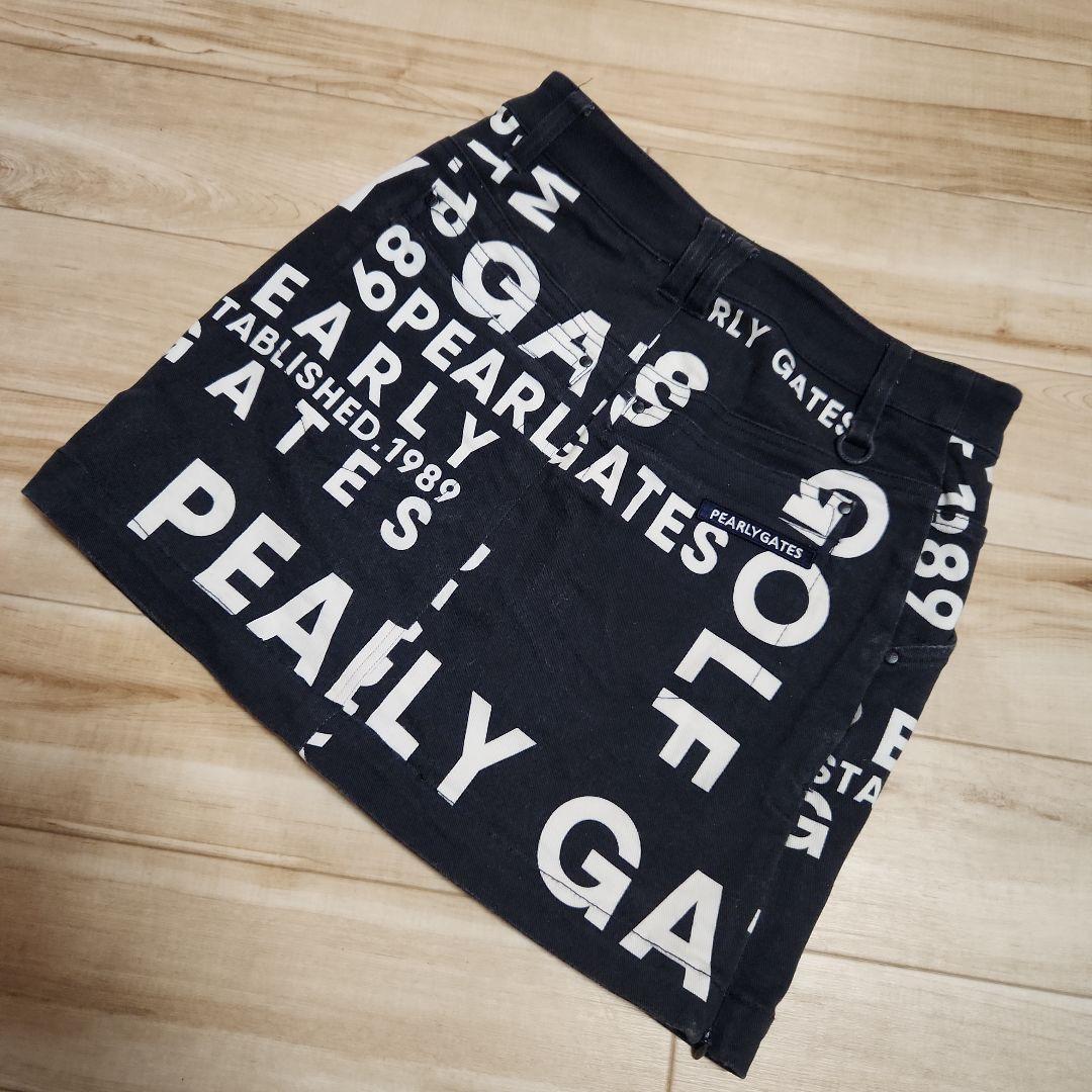 美品✦PEARLY GATES ロゴ入り スカート✦ ネイビー✦1