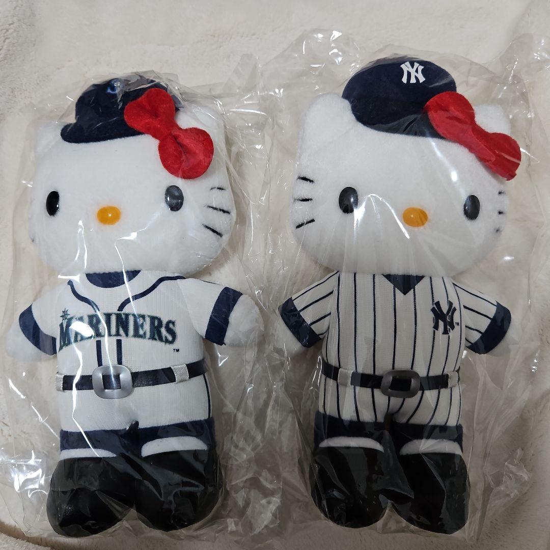 美品 ハローキティ マリナーズ ニューヨークヤンキース コスチューム ぬいぐるみ マリナーズ ニューヨーク・ヤンキース ハローキティ ぬいぐるみ