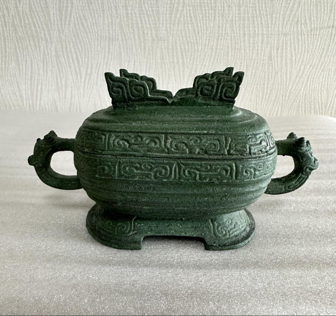 中国美術 青銅器 サイズ12cmX6.5cm 中国古玩 置物 - メルカリ