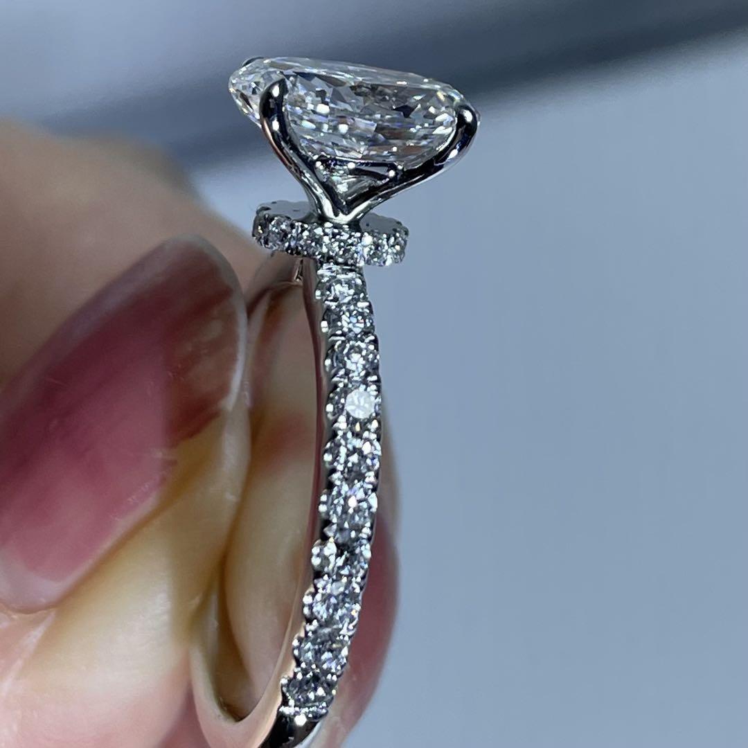 無改色ラボダイヤモンドリング 2.25ct Eカラー VS1