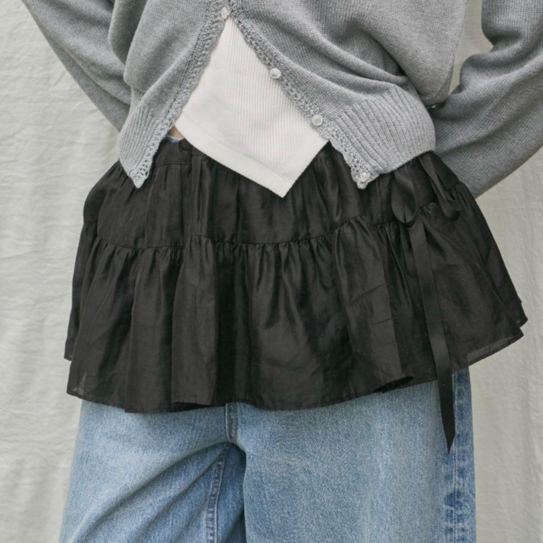 セール】adjustable mini sheer skirt / アジャスタブルミニ